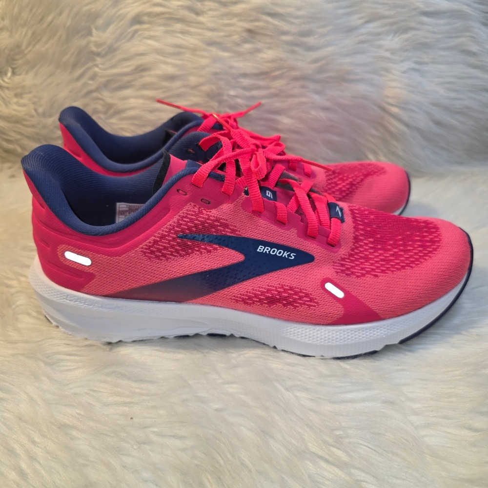 Brooks Launch 9 Women's 9.5 Pink Fuchsia Cobalt Running Shoes 1203731B604